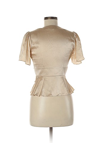 Intermix Short Sleeve Silk Top (view 2)