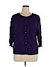 Joseph A. Purple Cardigan Size 1X - photo 1