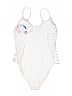 Forever 21 White One Piece Swimsuit Size L - photo 2
