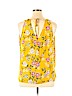 Ann Taylor LOFT Outlet 100% Polyester Yellow Sleeveless Blouse Size XL - photo 2