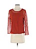 Eileen Fisher 100% Silk Orange 3/4 Sleeve Silk Top Size S - photo 1