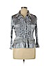 Allison Taylor 100% Polyester Silver 3/4 Sleeve Blouse Size XL - photo 1