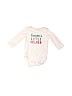 Carter's 100% Cotton White Long Sleeve Onesie 3-6 MO / 6 MO - photo 1