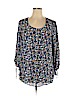 Rose & Olive 100% Polyester Blue 3/4 Sleeve Blouse Size 1X - photo 1