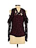 Alexis Burgundy Long Sleeve Blouse Size XS - photo 2