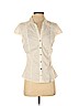 H&M White Short Sleeve Button-Down Shirt Size 8 - photo 1
