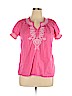SONOMA life + style 100% Cotton Pink Short Sleeve Blouse Size XL - photo 1