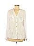 Tribal Jeans 100% Rayon White Long Sleeve Button-Down Shirt Size M - photo 1