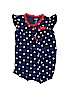 Carter's 100% Cotton Polka Dots Blue Short Sleeve Outfit 3-6 MO / 6 MO - photo 1
