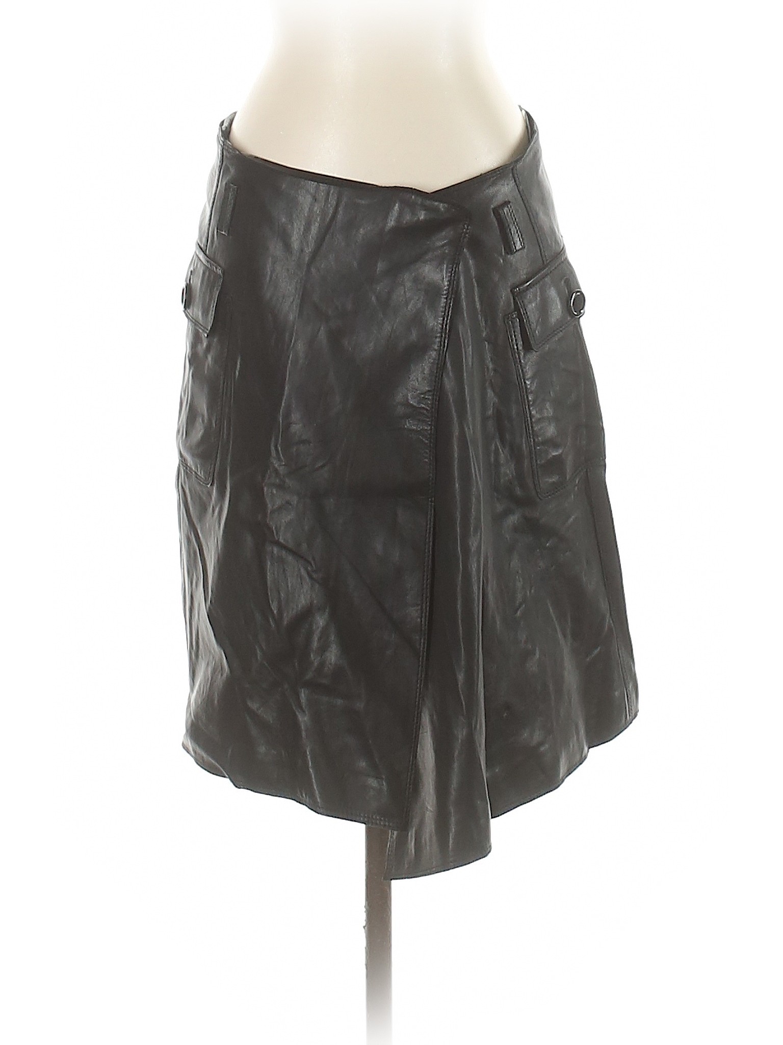 BOSS by HUGO BOSS Women Black Leather Skirt 4 | eBay