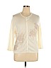 Garnet Hill 100% Cotton Ivory Cardigan Size XL - photo 1