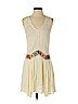 Free People 100% Rayon Ivory Casual Dress Size S - photo 1