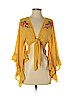 Forever 21 100% Polyester Yellow Kimono Size S - photo 1