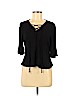 Mossimo 100% Rayon Black Short Sleeve Blouse Size M - photo 1