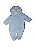 Gap 100% Cotton Solid Blue One Piece Snowsuit Size 0-3 mo - photo 1