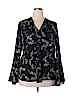 Who What Wear 100% Polyester Black Long Sleeve Blouse Size XXL - photo 1