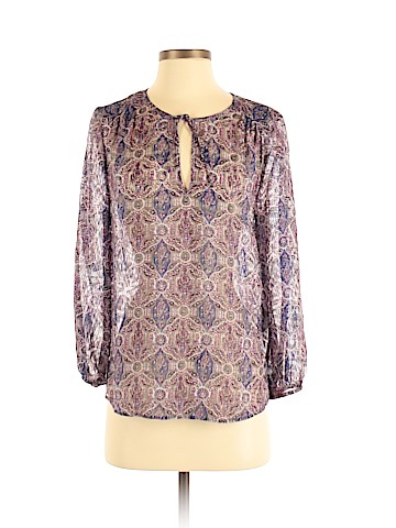 Joie Long Sleeve Silk Top (view 1)
