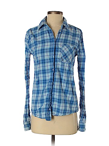 Victoria's Secret Pink Long Sleeve Button-Down Shirt (view 1)