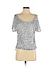 Fresh Brewed 100% Polyester Gray Short Sleeve Top Size S - photo 1