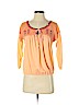 Free People Orange 3/4 Sleeve Top Size XS - photo 1