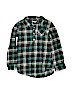 Cherokee 100% Cotton Green Long Sleeve Button-Down Shirt Size 7 - 8 - photo 1
