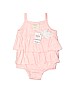 First Impressions Pink Short Sleeve Onesie Size 6-9 mo - photo 1