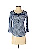 H&M 100% Cotton Blue 3/4 Sleeve Top Size XS - photo 1