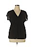 Alfani Black Short Sleeve Blouse Size XL - photo 1