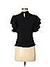 Love J Black Short Sleeve Top Size M - photo 2