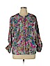 Elementz 100% Polyester Purple Long Sleeve Blouse Size 1X - photo 1
