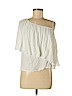 Ella Moss 100% Polyester Ivory Short Sleeve Blouse Size M - photo 1