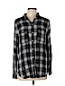 Mossimo Supply Co. 100% Rayon Black Long Sleeve Button-Down Shirt Size L - photo 1