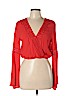 Forever 21 Red Long Sleeve Blouse Size L - photo 1