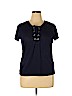 Cloud Chaser Blue Short Sleeve Top Size XL - photo 1