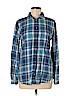 American Eagle Outfitters 100% Cotton Blue Long Sleeve Button-Down Shirt Size M - photo 1