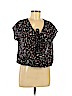 Forever 21 100% Polyester Black Short Sleeve Blouse Size M - photo 1
