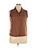 Hunt Club 100% Silk Tan Sleeveless Silk Top Size 14 - photo 1
