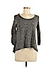 No Boundaries Gray 3/4 Sleeve Top Size M - photo 1