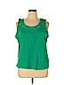 Chico's 100% Cotton Green Sleeveless T-Shirt Size XL (3) - photo 1