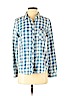 Forever 21 100% Cotton Blue Long Sleeve Button-Down Shirt Size M - photo 1