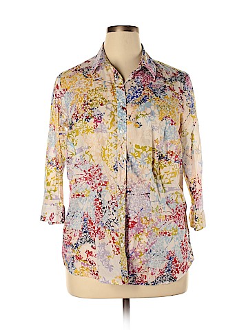 Coldwater Creek 3/4 Sleeve Button-Down Shirt (view 1)