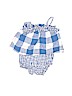 Carter's Checkered-gingham Blue Dress Size 6-12 mo - photo 1