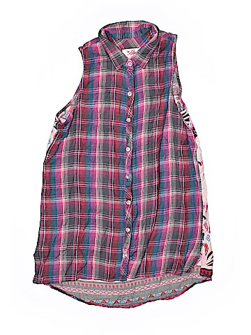 Justice Sleeveless Button-Down Shirt (view 1)