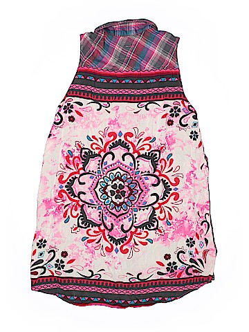 Justice Sleeveless Button-Down Shirt (view 2)