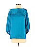 Diane von Furstenberg 100% Silk Blue 3/4 Sleeve Silk Top Size 4 - photo 1