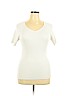 Ann Taylor White Short Sleeve Top Size XL - photo 1