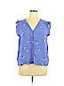 Old Navy 100% Rayon Blue Short Sleeve Blouse Size XL - photo 1