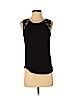H&M 100% Polyester Black Short Sleeve Top Size XS - photo 1