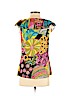 Trina Turk Orange Short Sleeve Silk Top Size S - photo 2