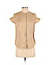 SHEN 100% Linen Tan Short Sleeve Button-Down Shirt Size 1 - photo 1